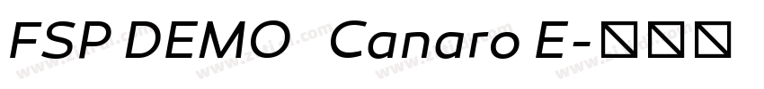 FSP DEMO   Canaro E字体转换